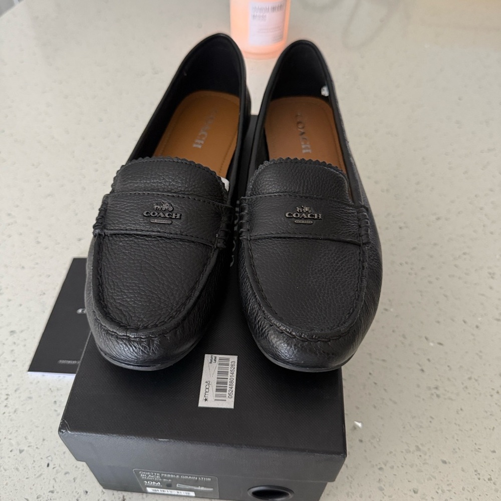 Coach Women's Black Leather Loafers